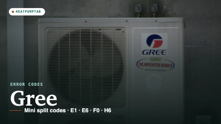 Gree heat pump error codes