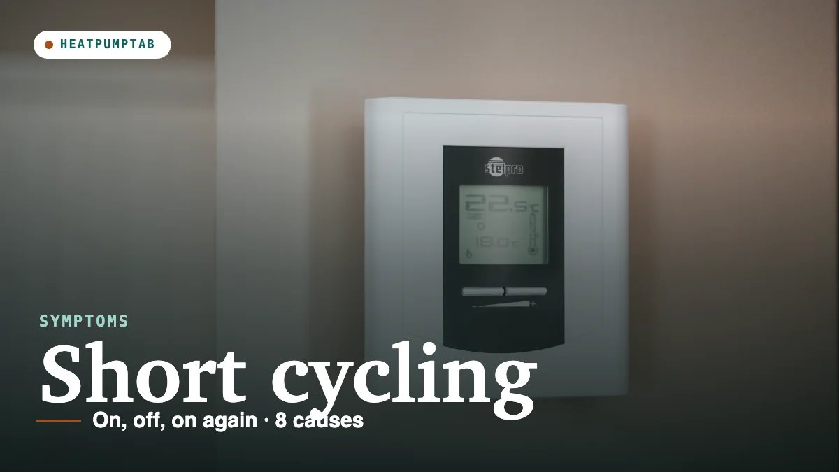 Heat pump short cycling: wall thermostat