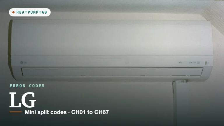 LG heat pump error codes