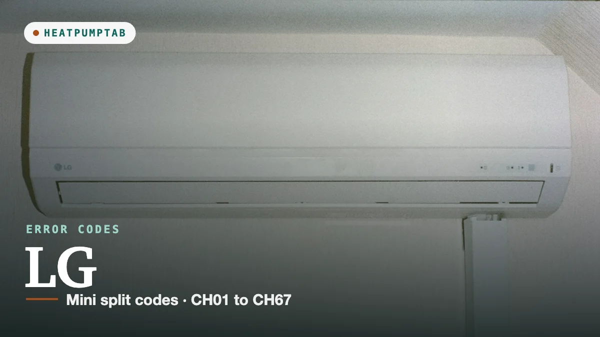 LG: Mini split codes, CH01 to CH67