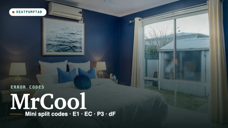 MrCool mini split error codes
