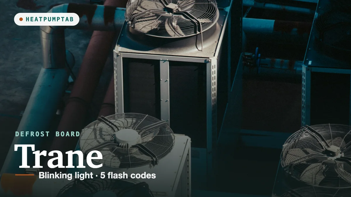 Trane: Blinking light, 5 flash codes